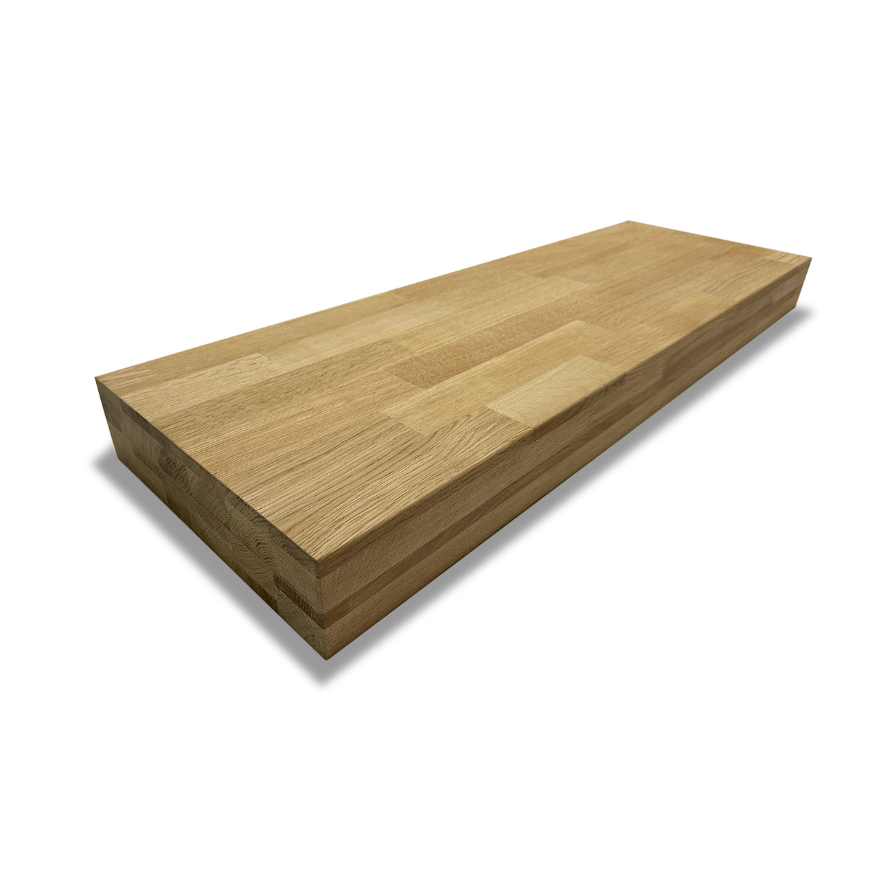 PELDAÑO DE ROBLE LAMINA FINGER JOINT (sin nudos) *BARNIZ INTENSO*