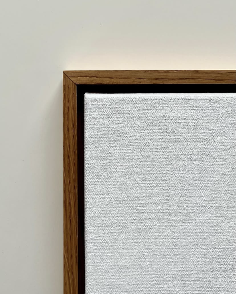 MARCO "CAJA AMERICANA" grosor del borde 20 mm PARA LIENZO DE 15 - 18 mm *color BLANCO*