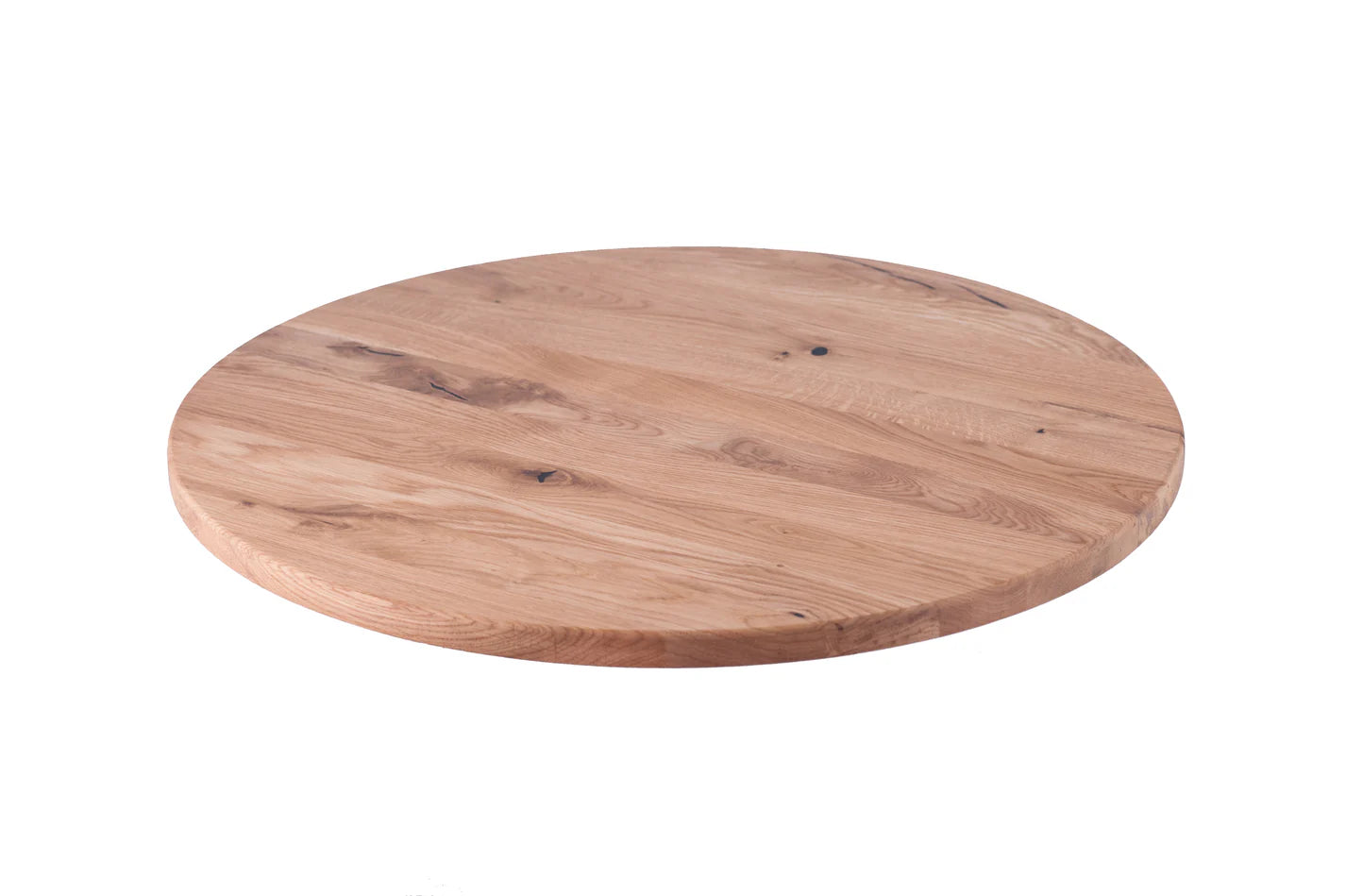 TABLERO DE MESA REDONDO DE ROBLE LAMINA ENTERA (con nudos)