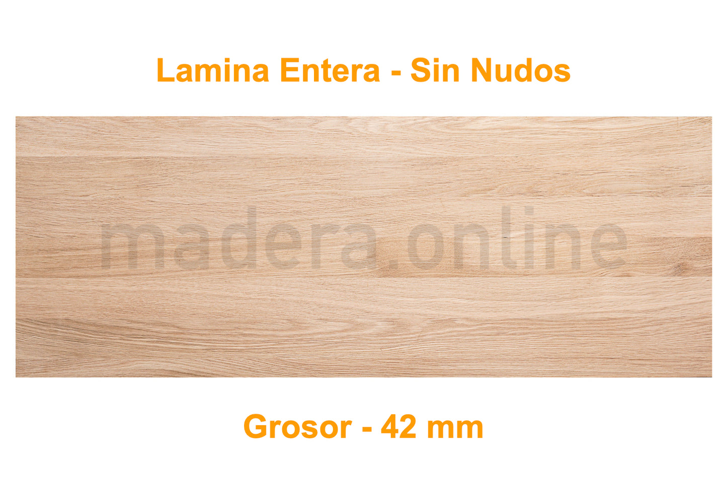 Peldaño de roble - Lamina Entera - Sin Nudos - Grosor 42 mm - Escalon Express