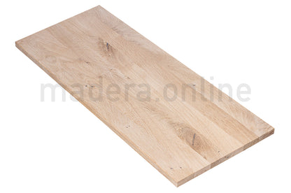 Peldaño de roble - Lamina Entera - Con Nudos - Grosor 20 mm - Escalon Express