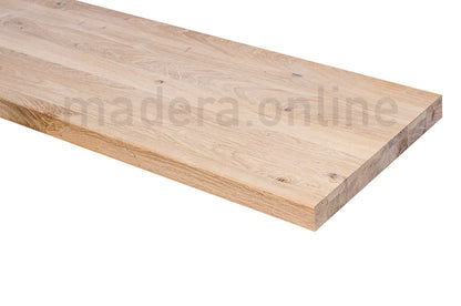 Peldaño de roble - Lamina Entera - Con Nudos - Grosor 40 mm - ooaak