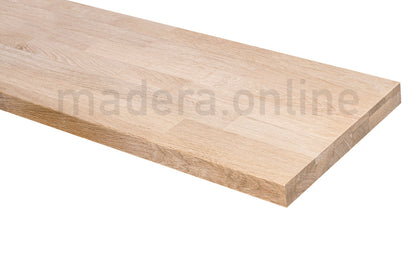 Peldaño de roble - Finger Joint - Sin Nudos - Grosor 42 mm - Escalon Express