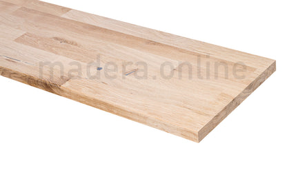 Peldaño de roble - Finger Joint - Con Nudos - Grosor 27 mm - ooaak