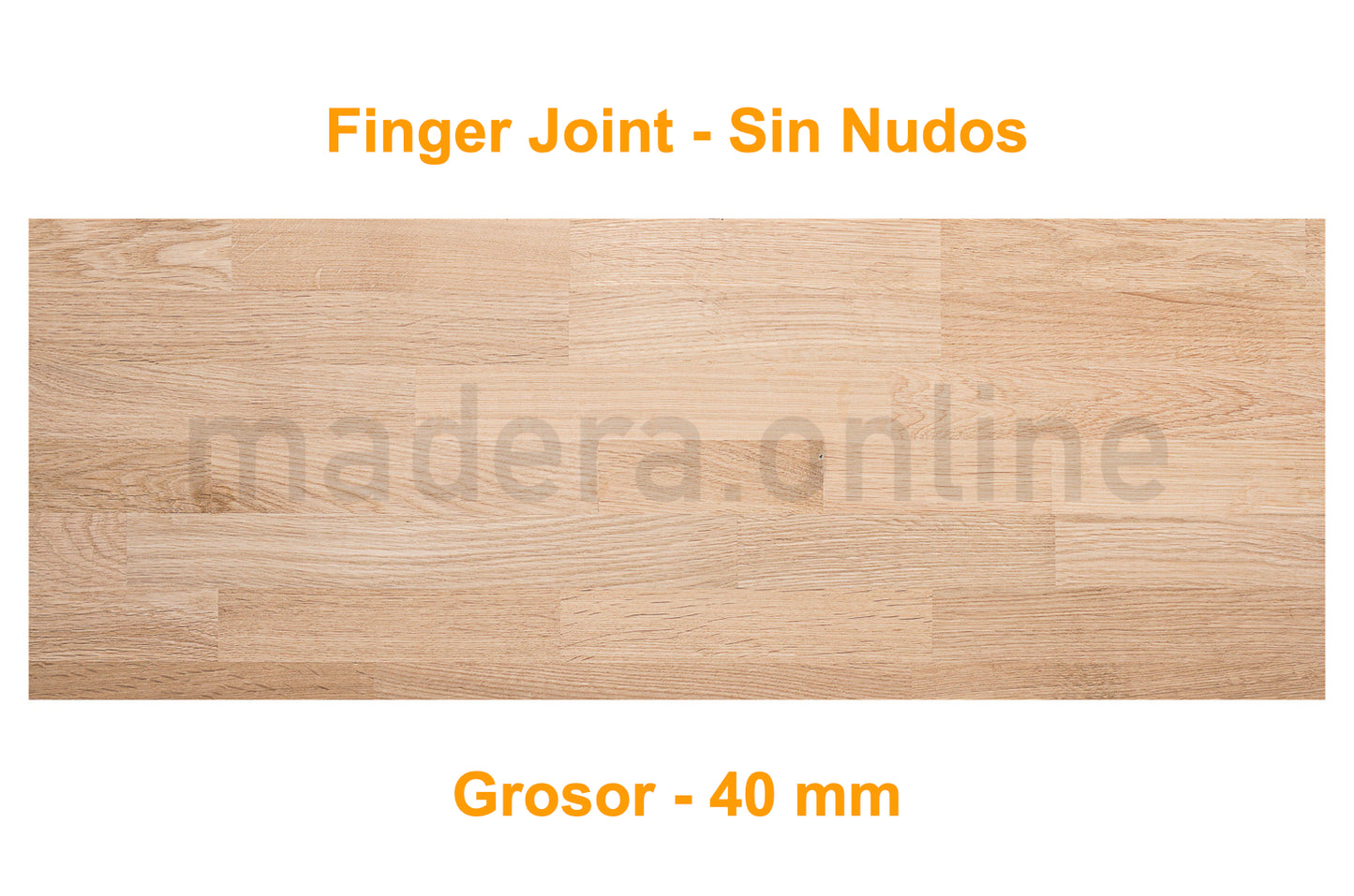 Peldaño de roble - Finger Joint - Sin Nudos - Grosor 40 mm - ooaak