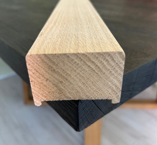 PASAMANOS DE ROBLE RECTANGULAR DE LAMINA ENTERA CON RANURA