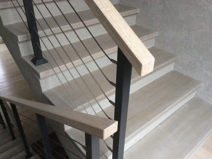 PASAMANOS DE ROBLE RECTANGULAR DE LAMINA ENTERA CON RANURA