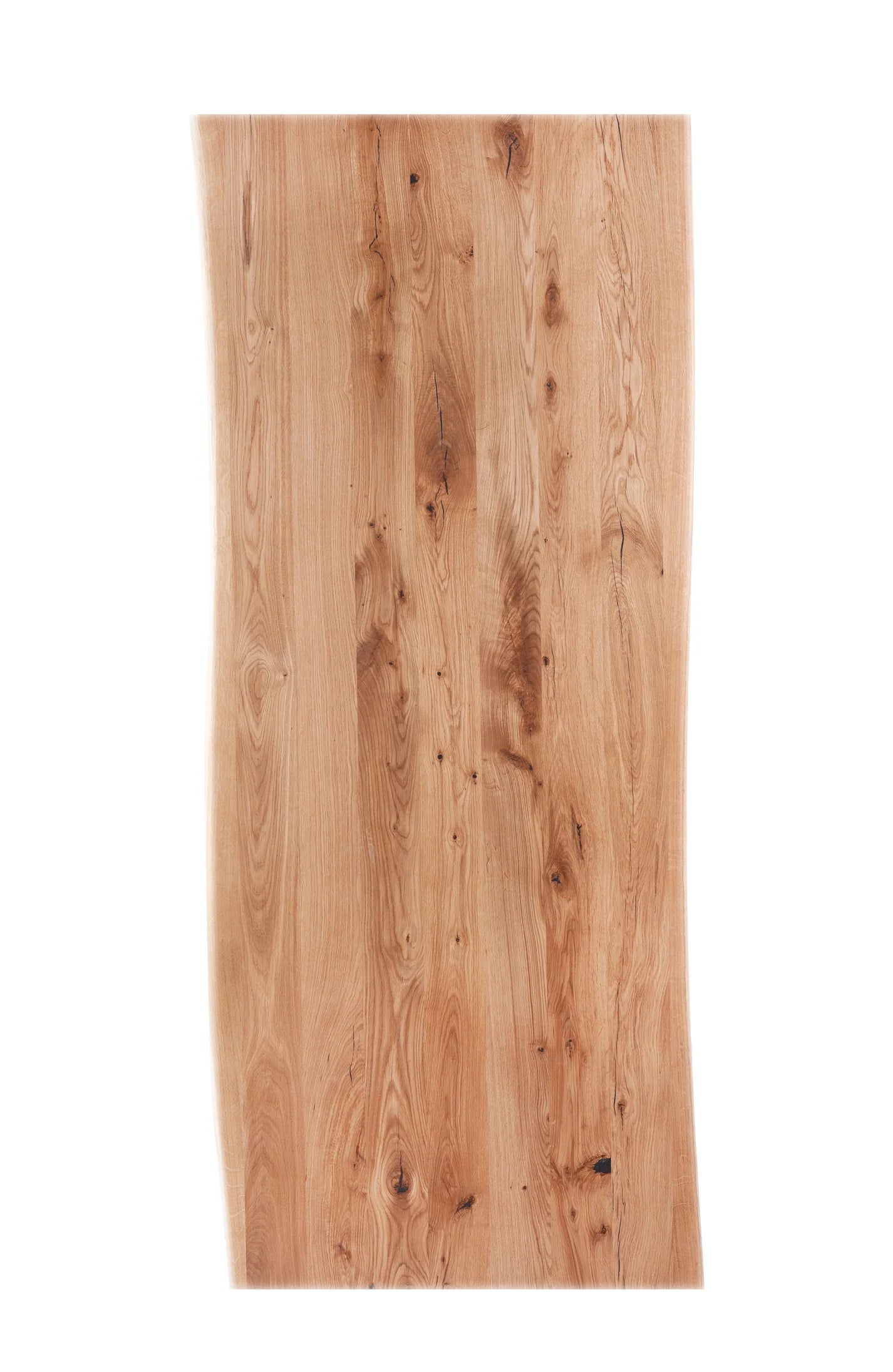 TABLERO DE MESA DE ROBLE CON CANTOS VIVOS (con nudos)