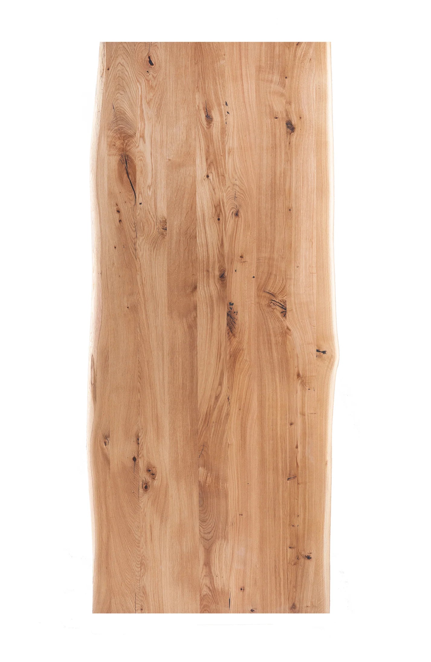 TABLERO DE MESA DE ROBLE CON CANTOS VIVOS (con nudos)