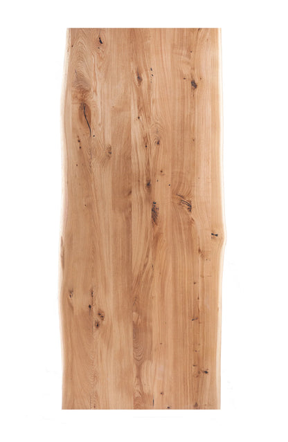 TABLERO DE MESA DE ROBLE CON CANTOS VIVOS (con nudos)